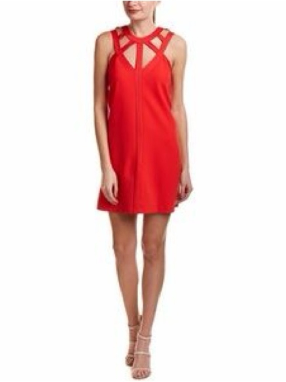 BCBGMaxAzria Red Strappy Dress S